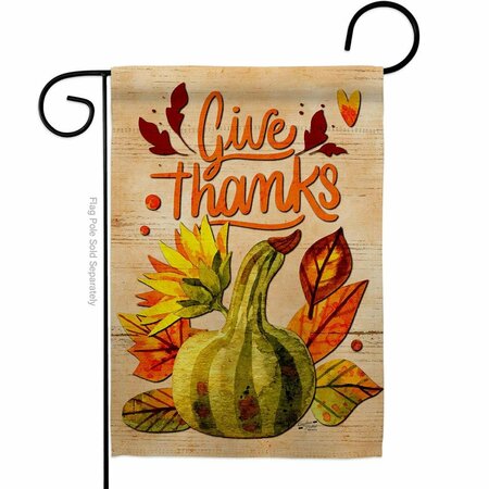 PATIO TRASERO 13 x 18.5 in. Squash Giving Garden Flag with Fall Thanksgiving Double-Sided  Vertical Flags PA3875718